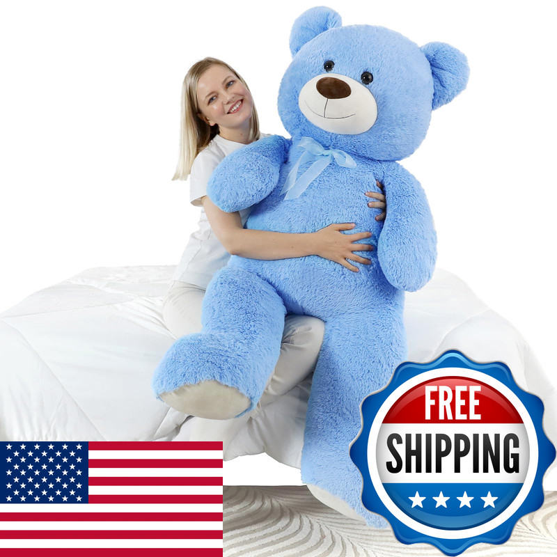 Morismos Giant Teddy Bear Stuffed Animal 4 Feet51 Big Teddy Bear For Girlfriend
