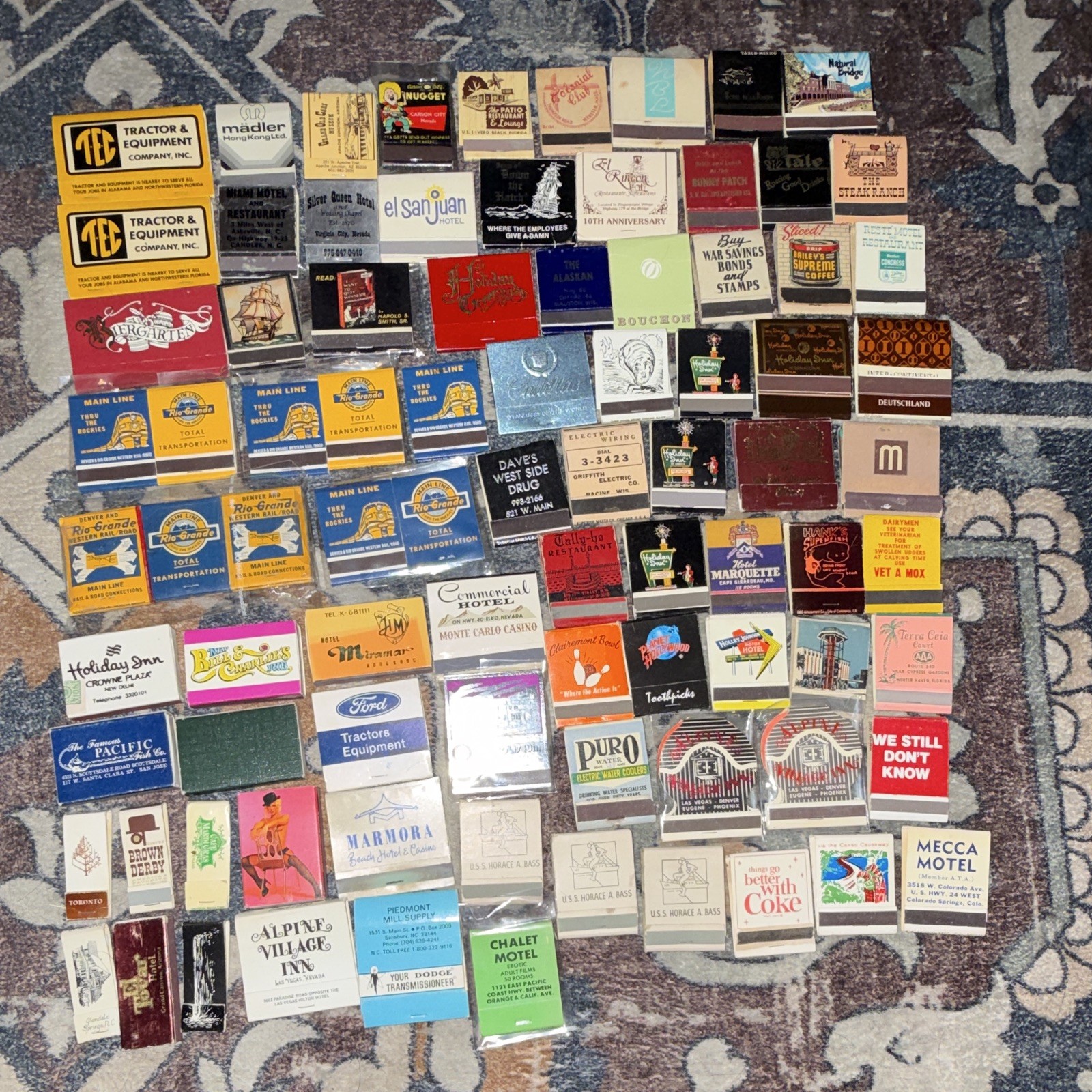 Vintage Advertising Matchbooks & Matchcovers Large Mixed Lot Hotels Railroad Vintage Advertising Matchbooks & Matchcovers Large Mixed Lot Hotels Railroad