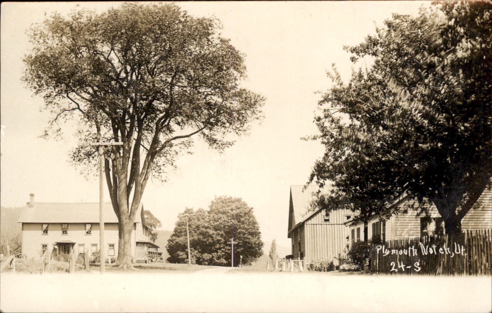 Plymouth Notch VT Street Scene c1907 Real Photo Postcard bhn