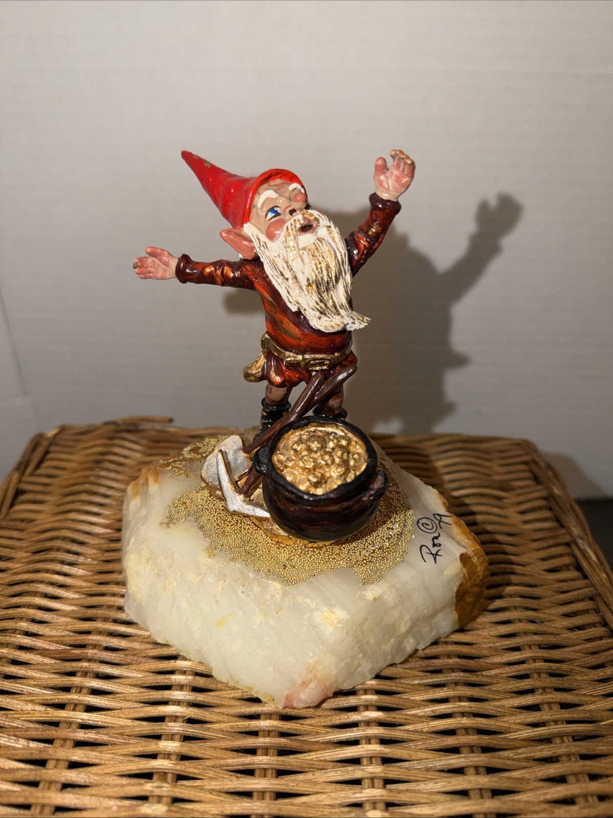 Vintage 1970’s Ron Lee Gnome Statue Signed