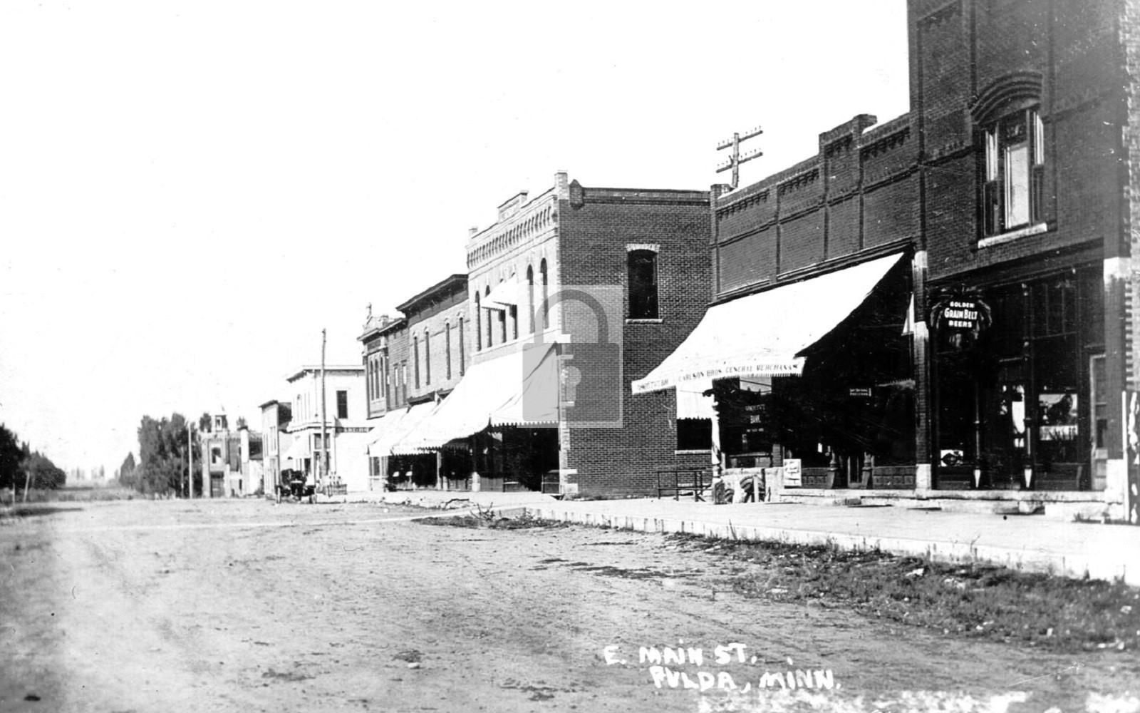 Main Street View General Store Fulda Minnesota MN - Reprint