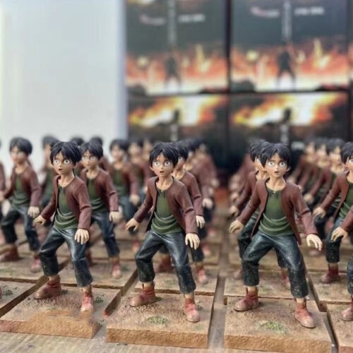 Comic Hero Attack On Titan Eren Jaeger Resin Model Painted Statue In Stock