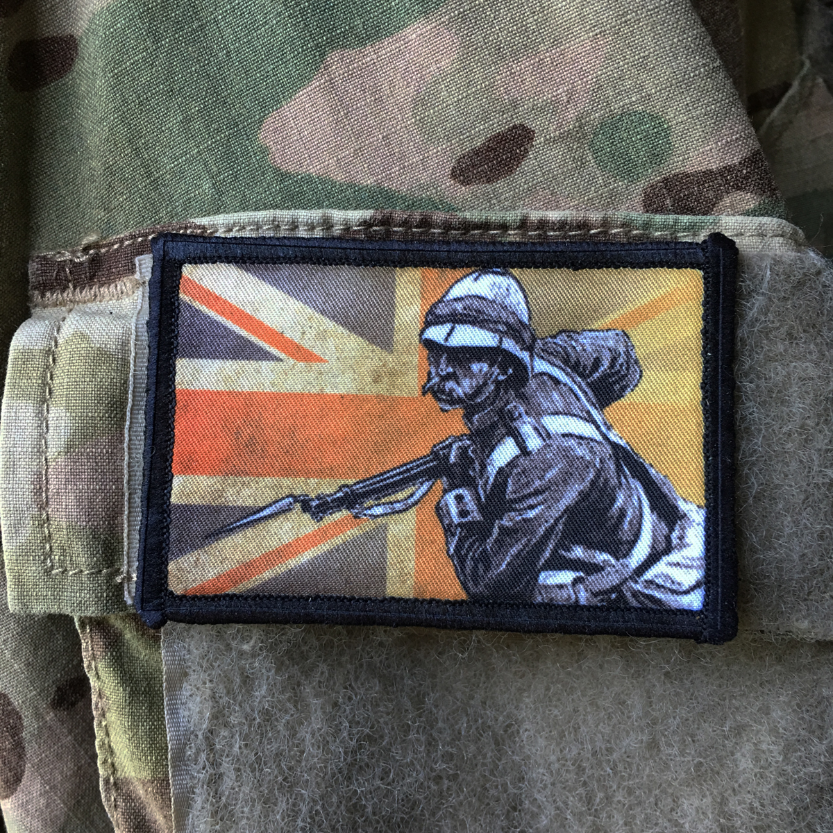 British Redcoat Morale Patch Zulu Tactical Military Army Badge Hook Flag