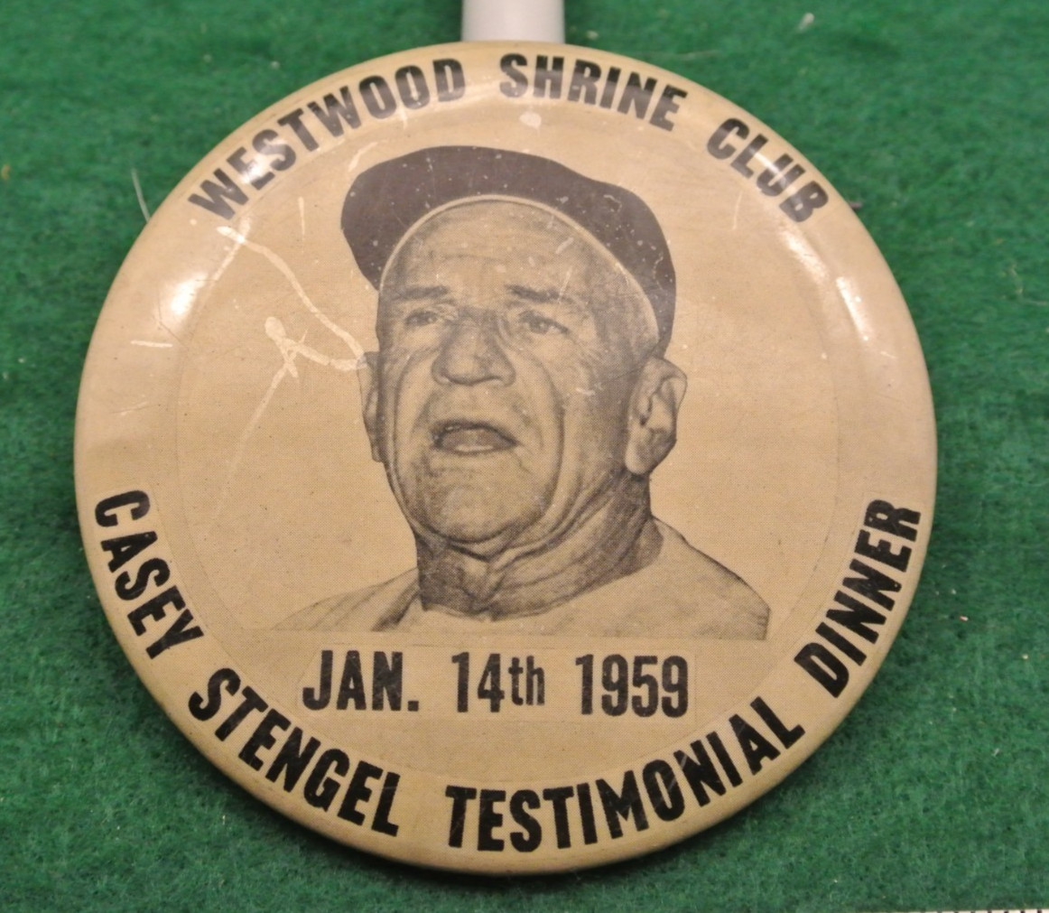 Jan 14th 1959 Casey Stengel Testimonial Dinner Souvenir 3.5