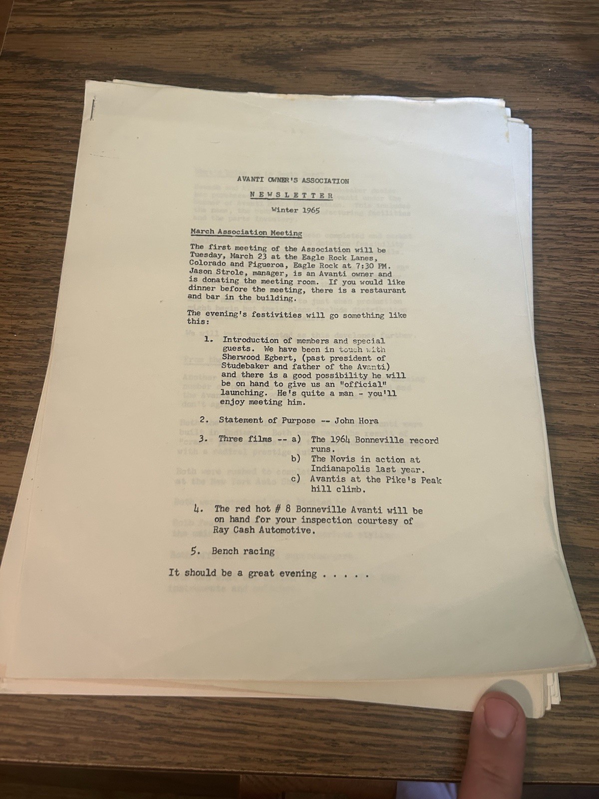 1965 - 1968 Original Avanti Owners Association Newsletters 1-13 (minus 11) AOAI