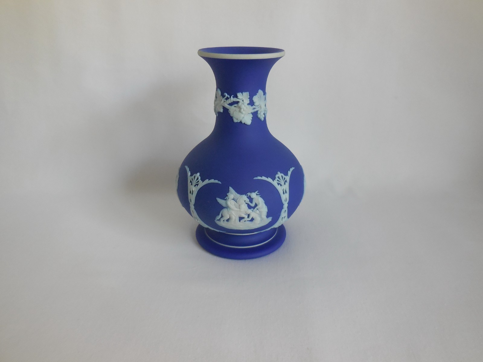 Antique Wedgwood Blue Dip Jasperware Vase