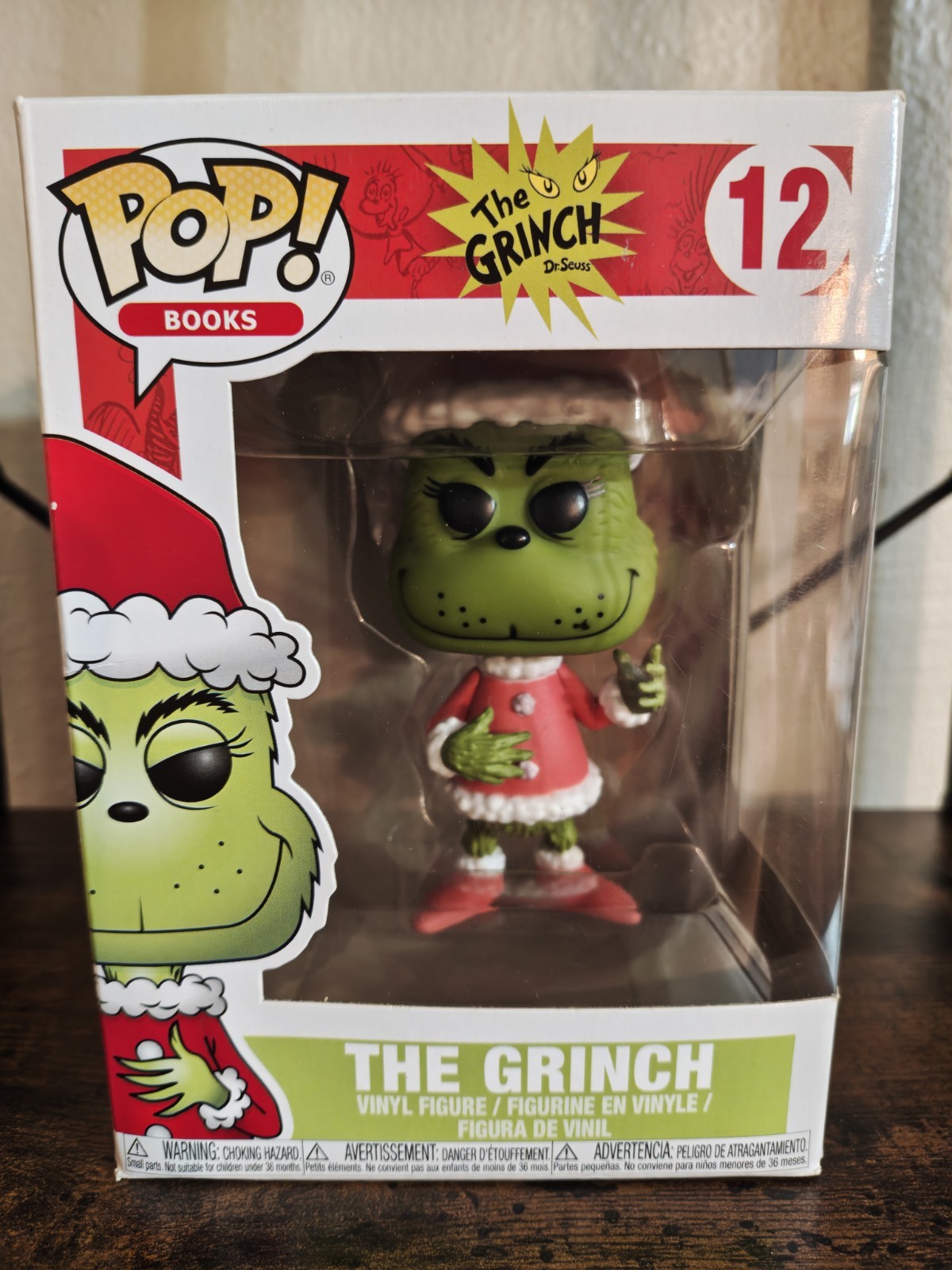Funko Pop Dr. Seuss The Grinch #12 W/Protector *Damaged Box* 