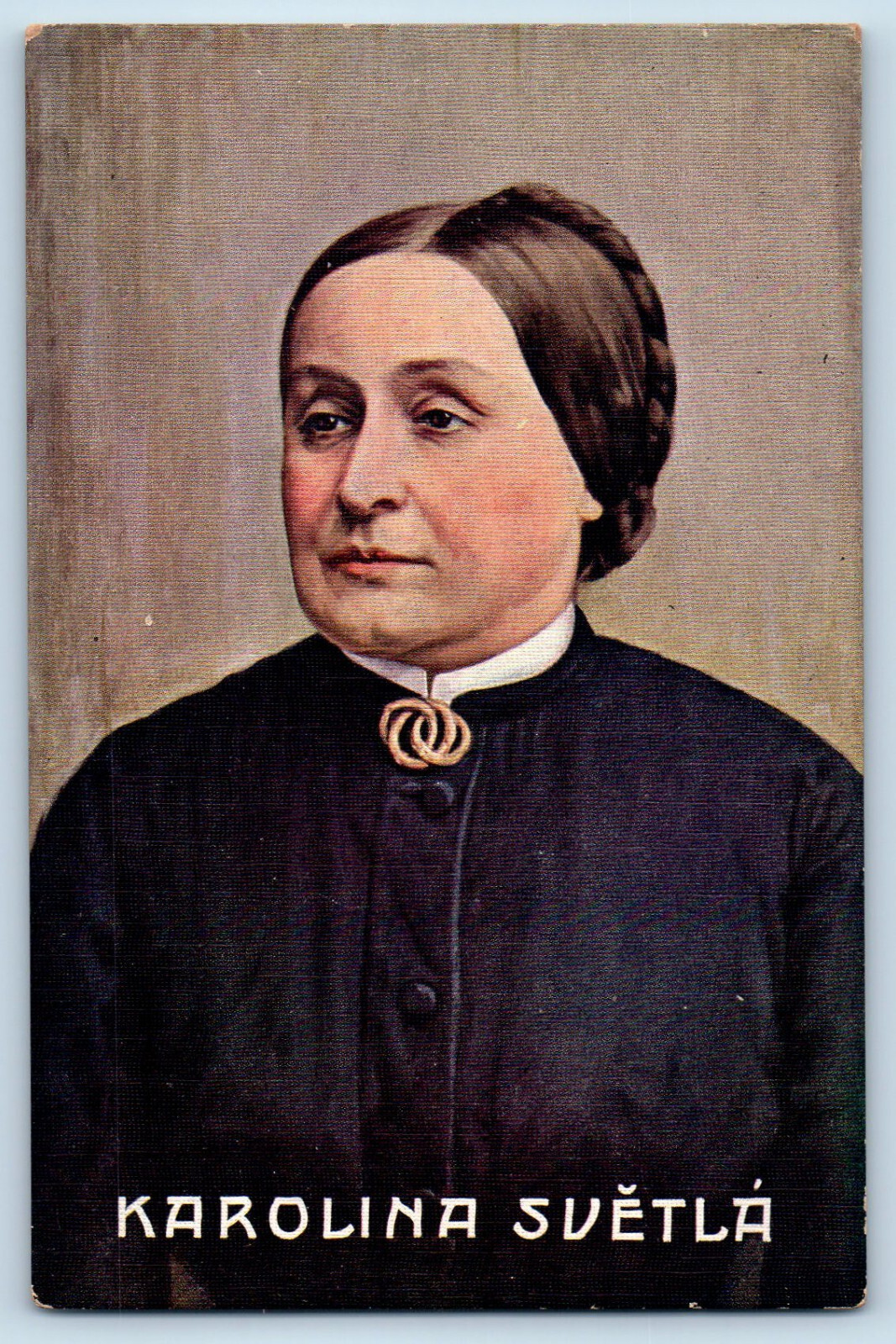 Prague Czech Republic Postcard Karolina Svetla Writer Novelist 1899 Antique