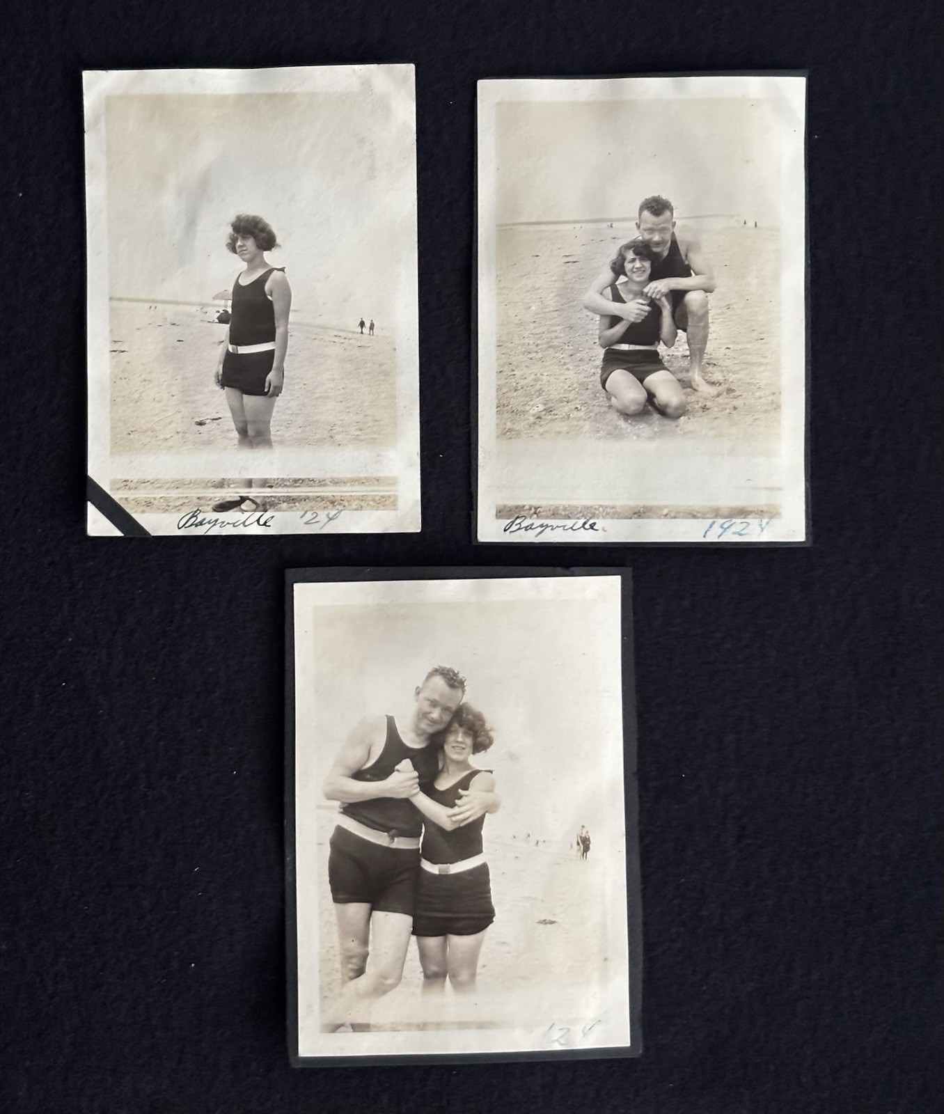 Lot Of (3) Original 1924 Bayville, Oaster Bay, Long Island Photos, Swimsuits Vtg