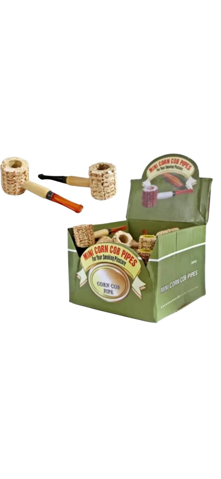 36pcs. Straight Mini Corn Cob Tobacco Pipe Small Corn Cob Smoking Pipe