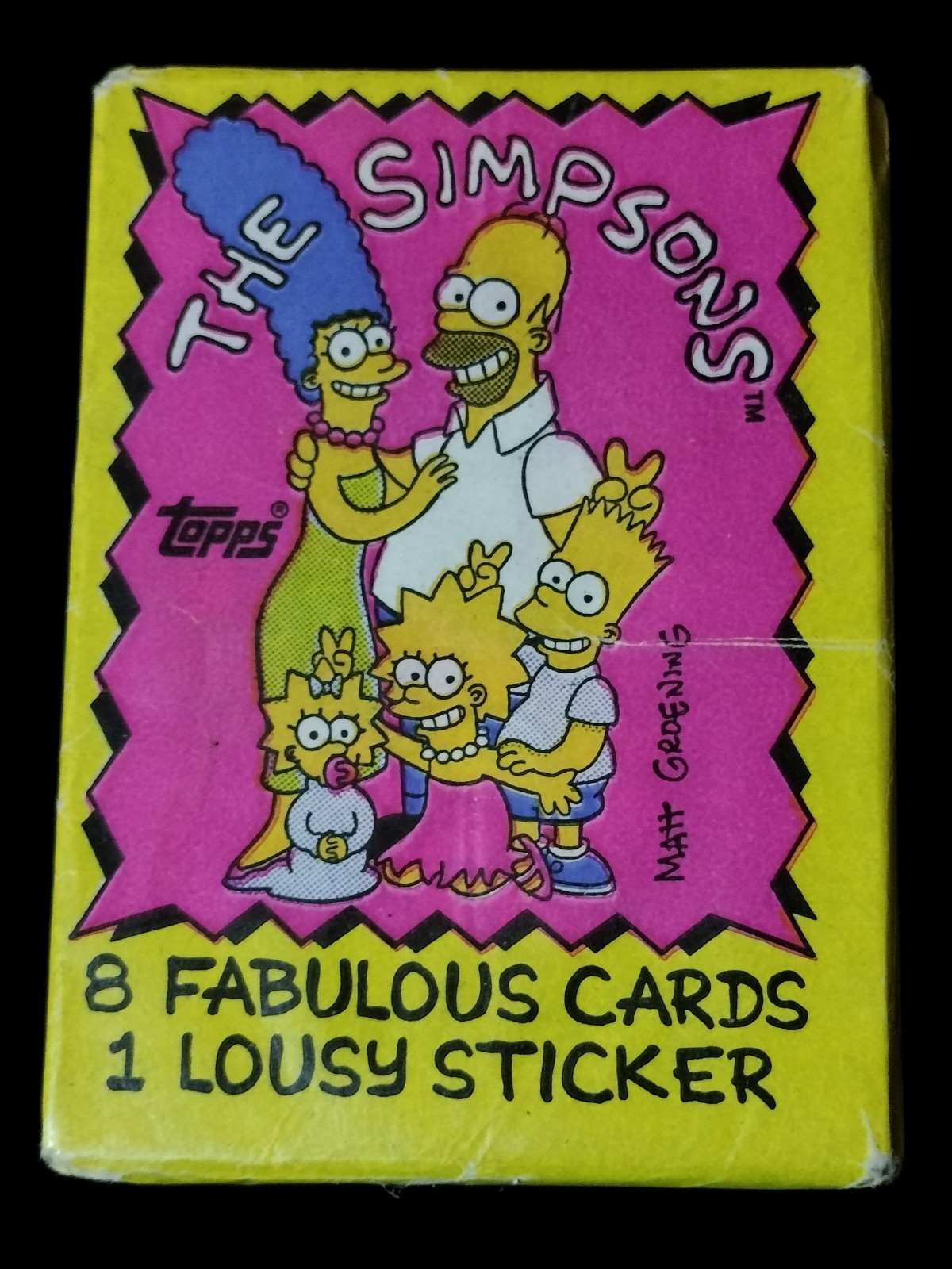 Topps The Simpsons 1990 Trading Card Pack 8 Cards + Sticker, Bart Simpson