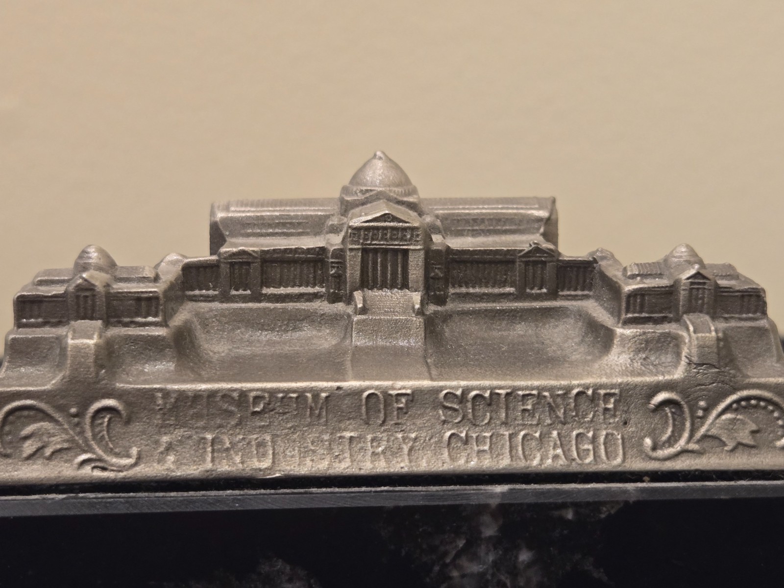 Rare Chicago Field Museum metal souvenir building antique architecture replica