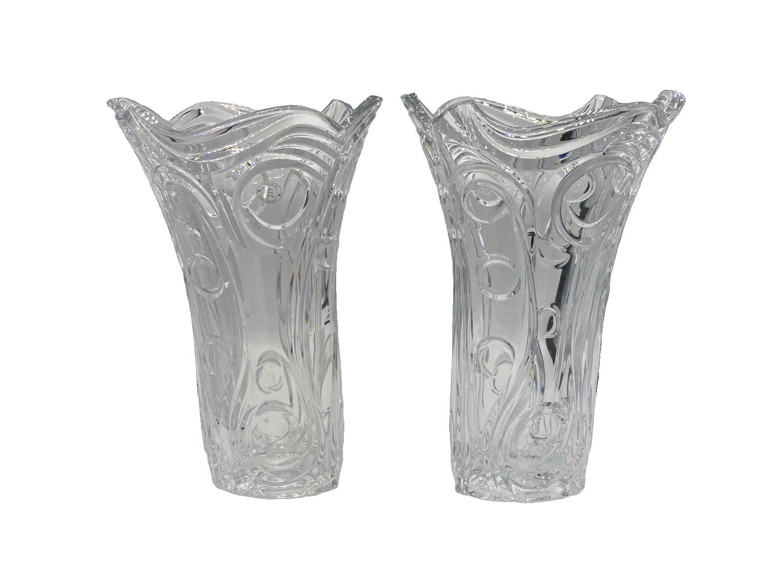 Lot Of 2 Matching VTG Czech Republic Crystal 14 Lot Of 2 Matching VTG Czech Republic Crystal 14