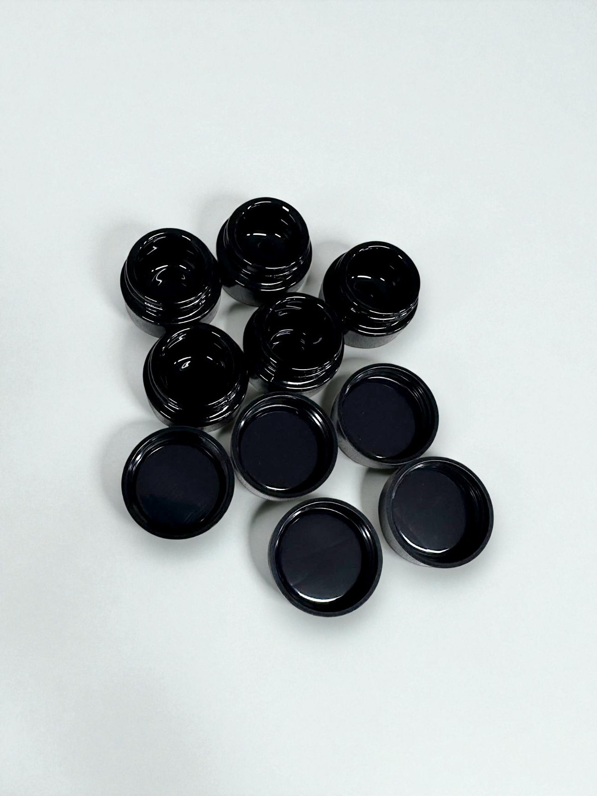100x 5ml UV Glass Jars w/ Purple PTFE Lids Wholesale Airtight Non-Childproof