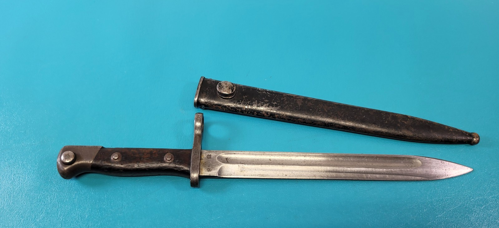 Chilean Model 1895 Mauser Rifle Bayonet WKC German + Scabbard TR1615