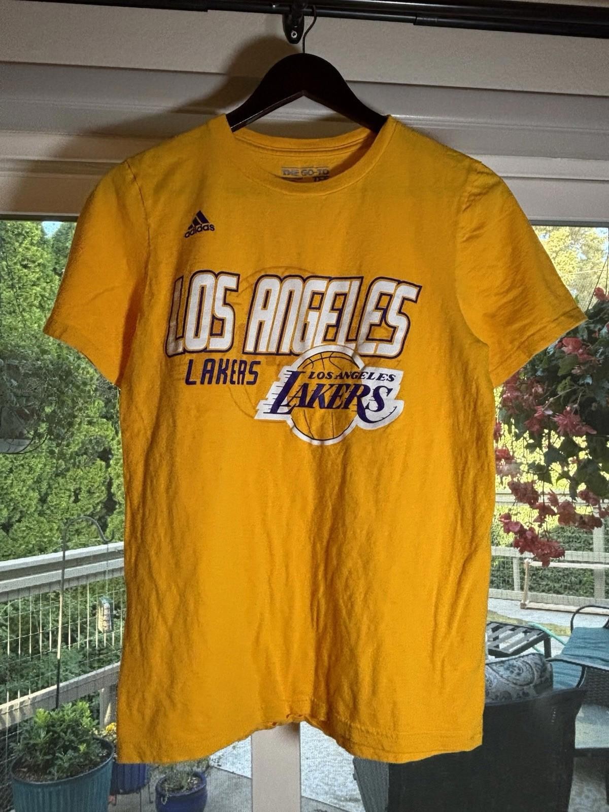 Adidas NBA Los Angeles Lakers Go-To Tee T-Shirt Gold Size S