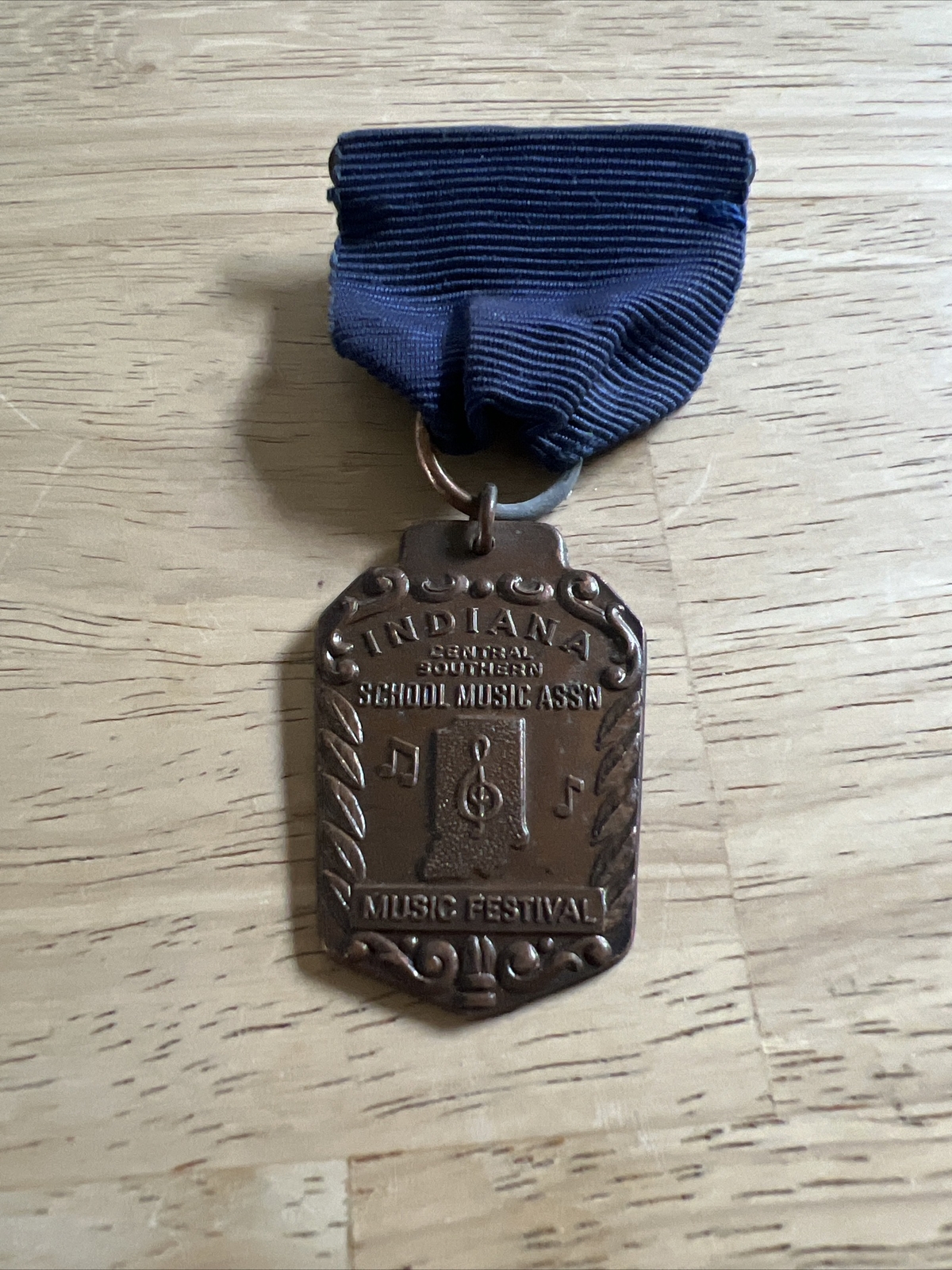 Vintage INDIANA CENTRAL SOUTHERN School Music Association AWARD MEDAL Festival