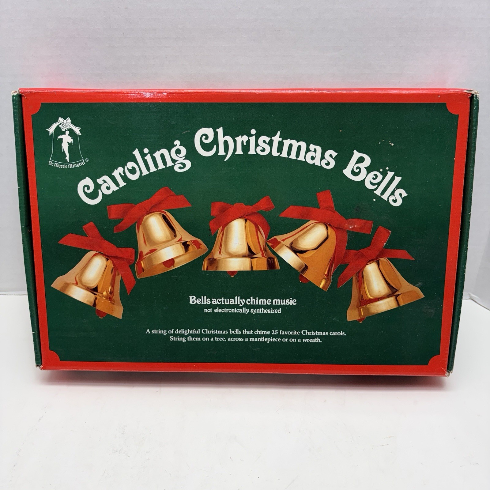 Vintage Ye Merrie Minstrel Caroling Christmas 12 Bells Musical 25 Songs Tested