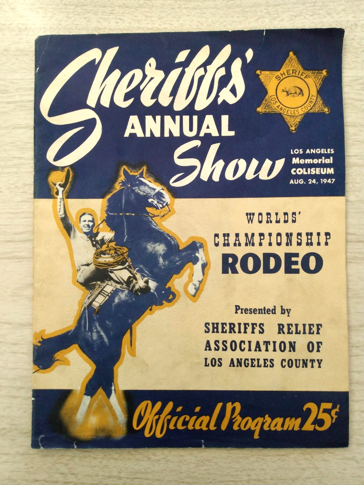 Vintage Sheriffs Annual Rodeo Show Championship Official Program 1947 Gene Autry