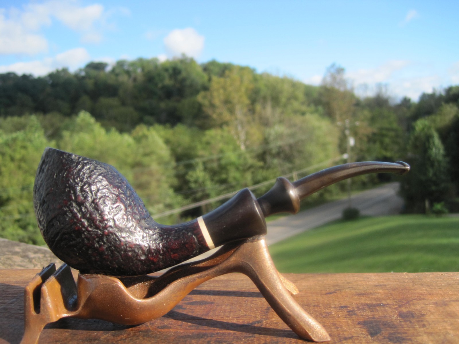 Vtg Stanwell Design Choice #35 Bent Rust Egg Smoking Estate Pipe5.3/4\