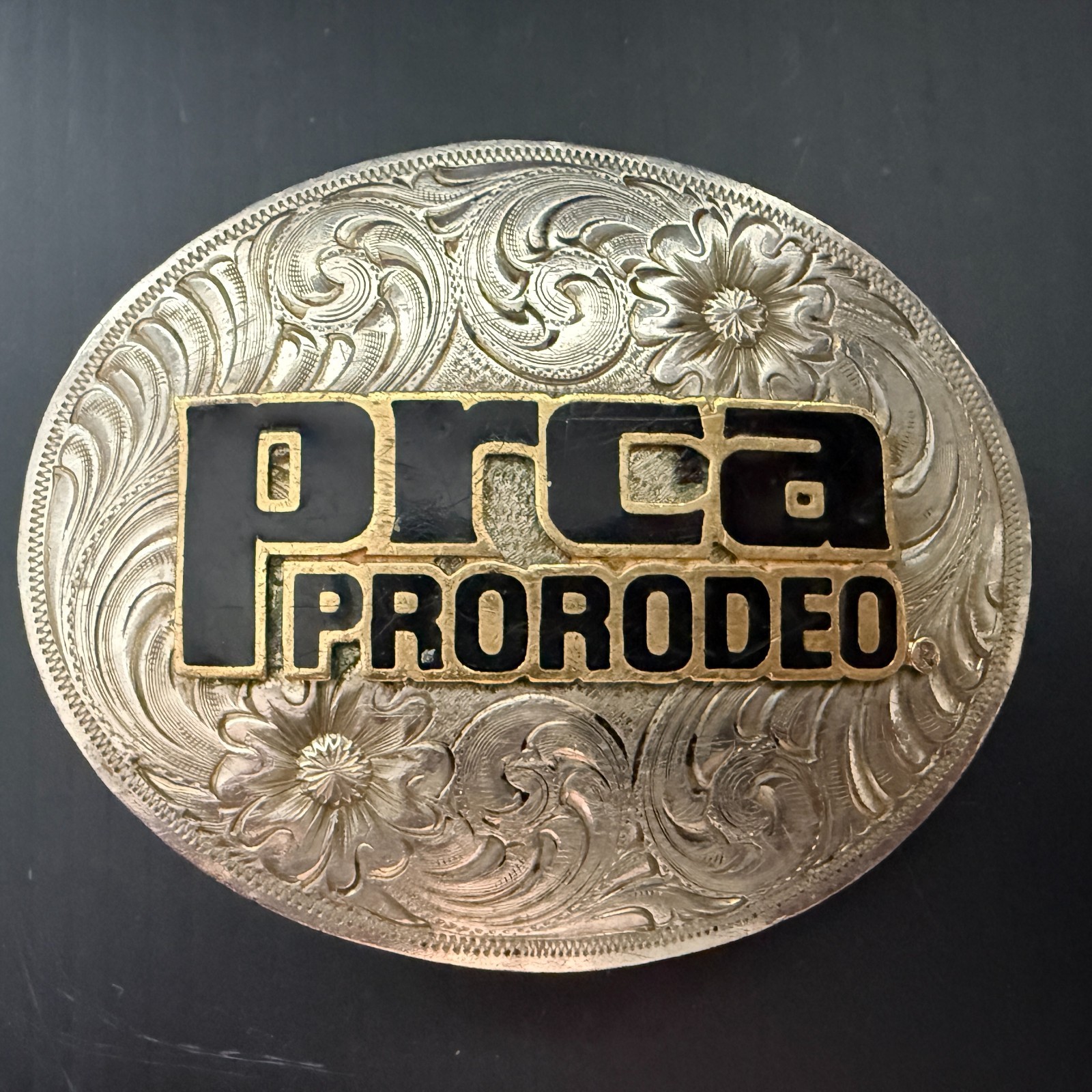 Vintage Montana Silversmiths PRCA ProRodeo Western Belt Buckle