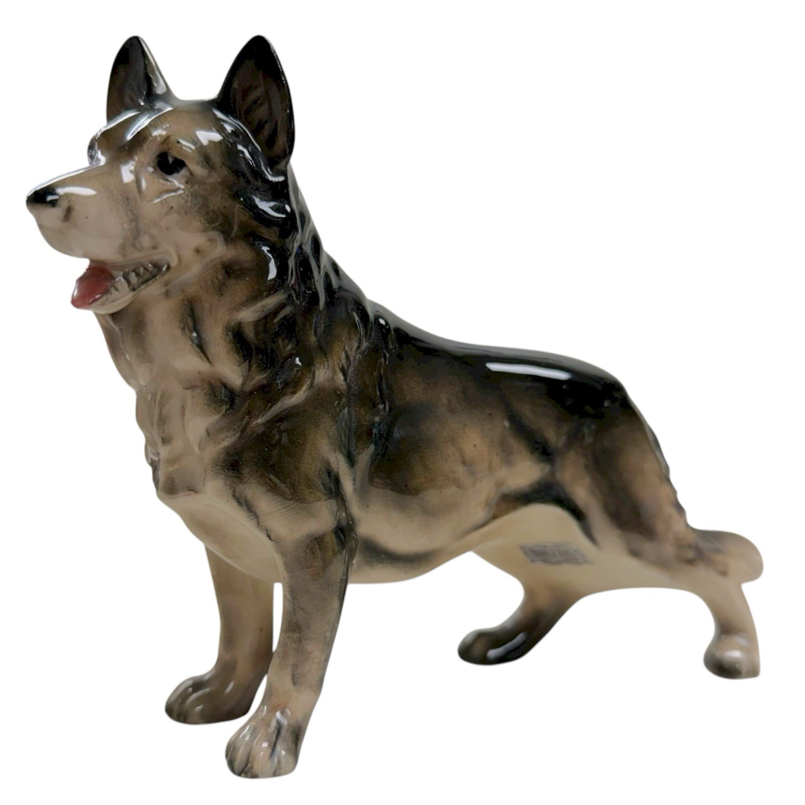 Vintage Norleans Japan German Shepard Dog Puppy Figurine Porcelain MCM