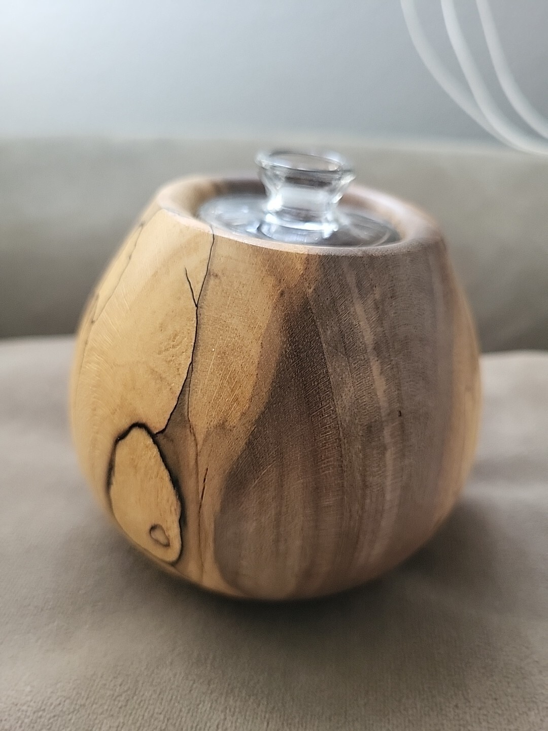 Hawaiian Handmade Wooden Oil Candle Lamp Artist Signed RARE Hawaiian Handmade Wooden Oil Candle Lamp Artist Signed RARE