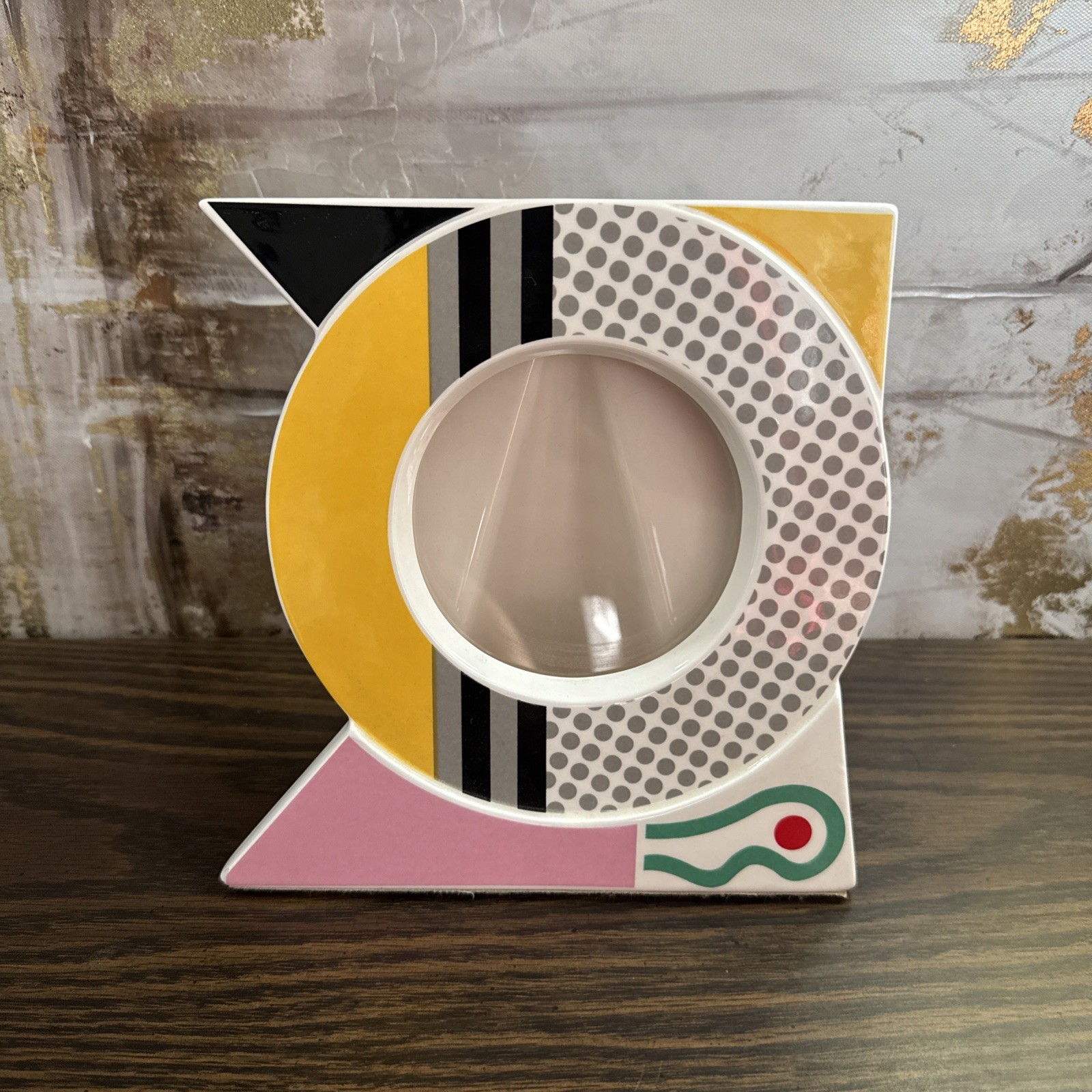 Vintage 1980s Postmodern Fujimori Kato Kogei Photo Frame Geometric Japan Rare