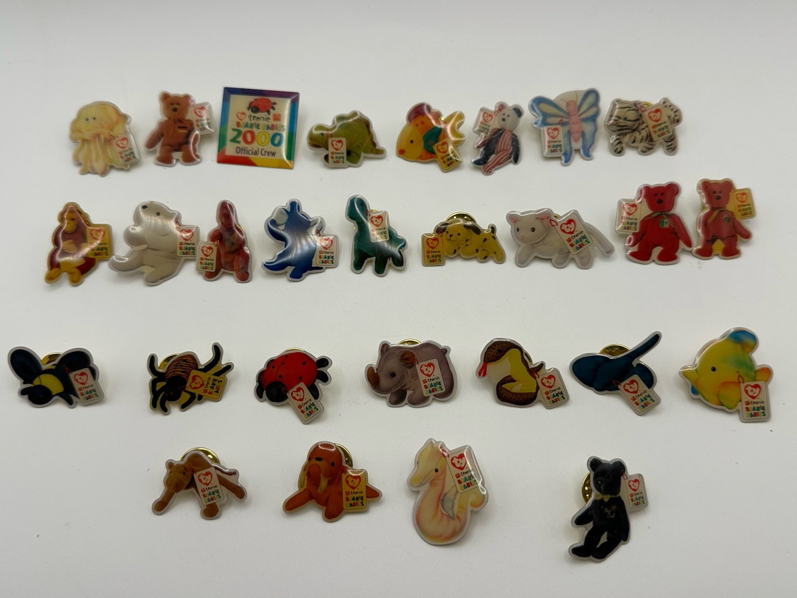 2000 TY McDonalds. Lot of  28 TEENIE BEANIE BABIES BABY CREW LAPEL PINS