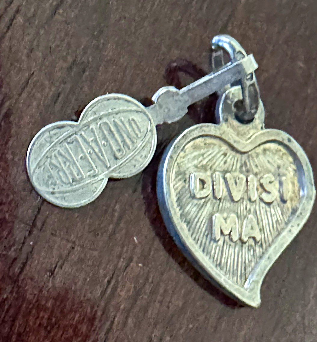 Vintage Divisi Ma Sterling Silver 925 Heart Charm/Keychain charm Silver Vintage Divisi Ma Sterling Silver 925 Heart Charm/Keychain charm Silver