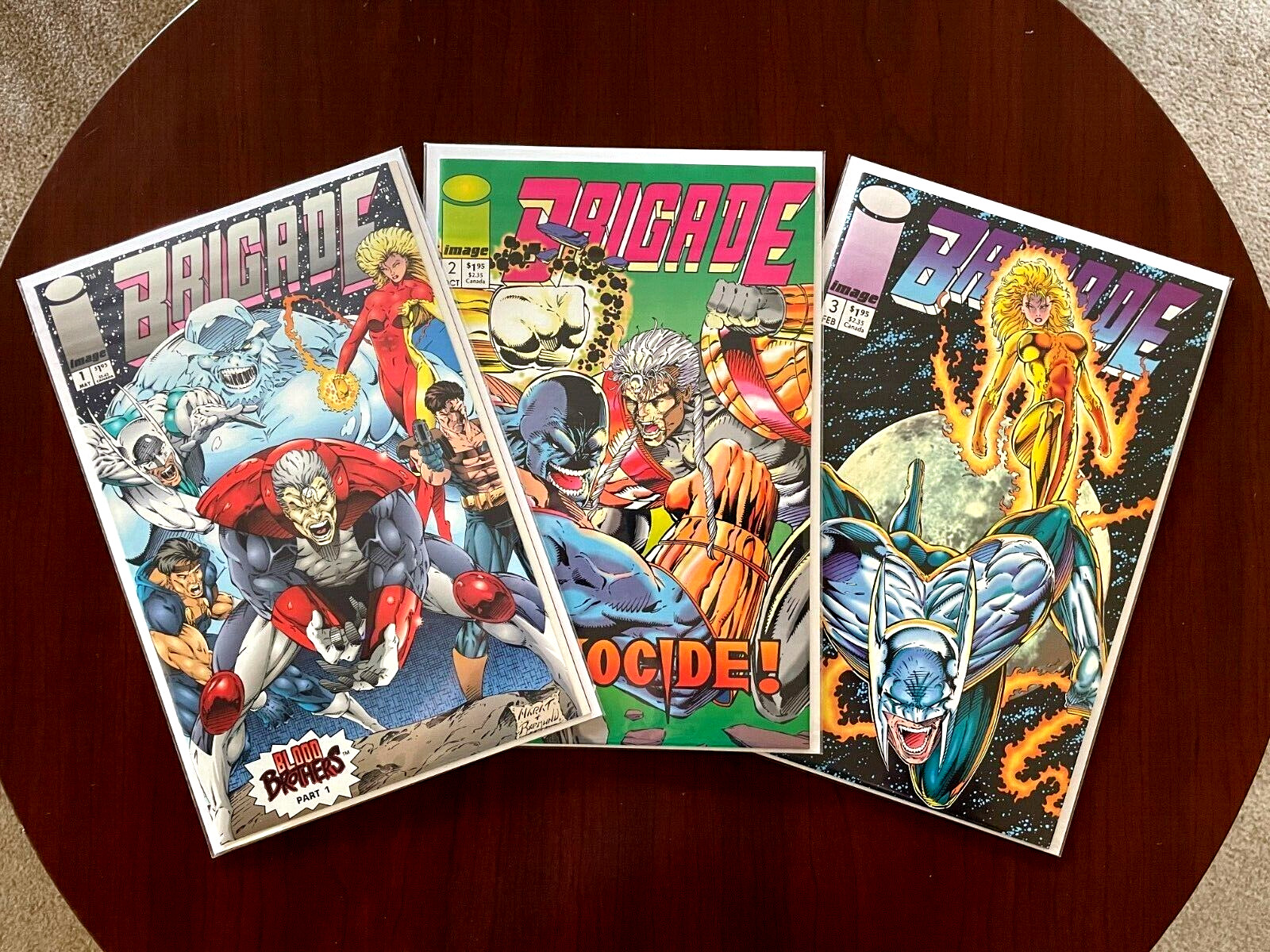 Brigade #1 #2 & #3 w/ Trading Card Inserts (Image 1993) Marat Mychaels 9.4 NM