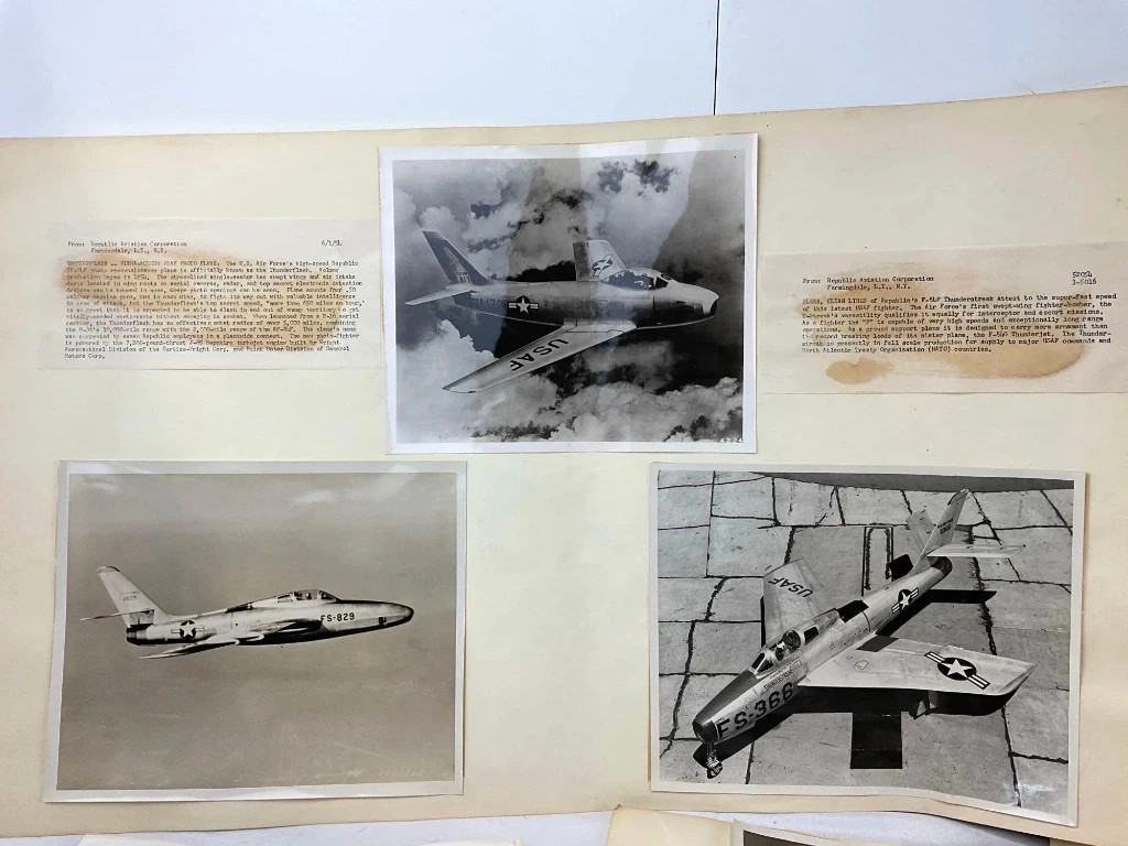 ORIGINAL 1953 REPUBLIC AVIATION COMPANY HISTORY Press Photographs