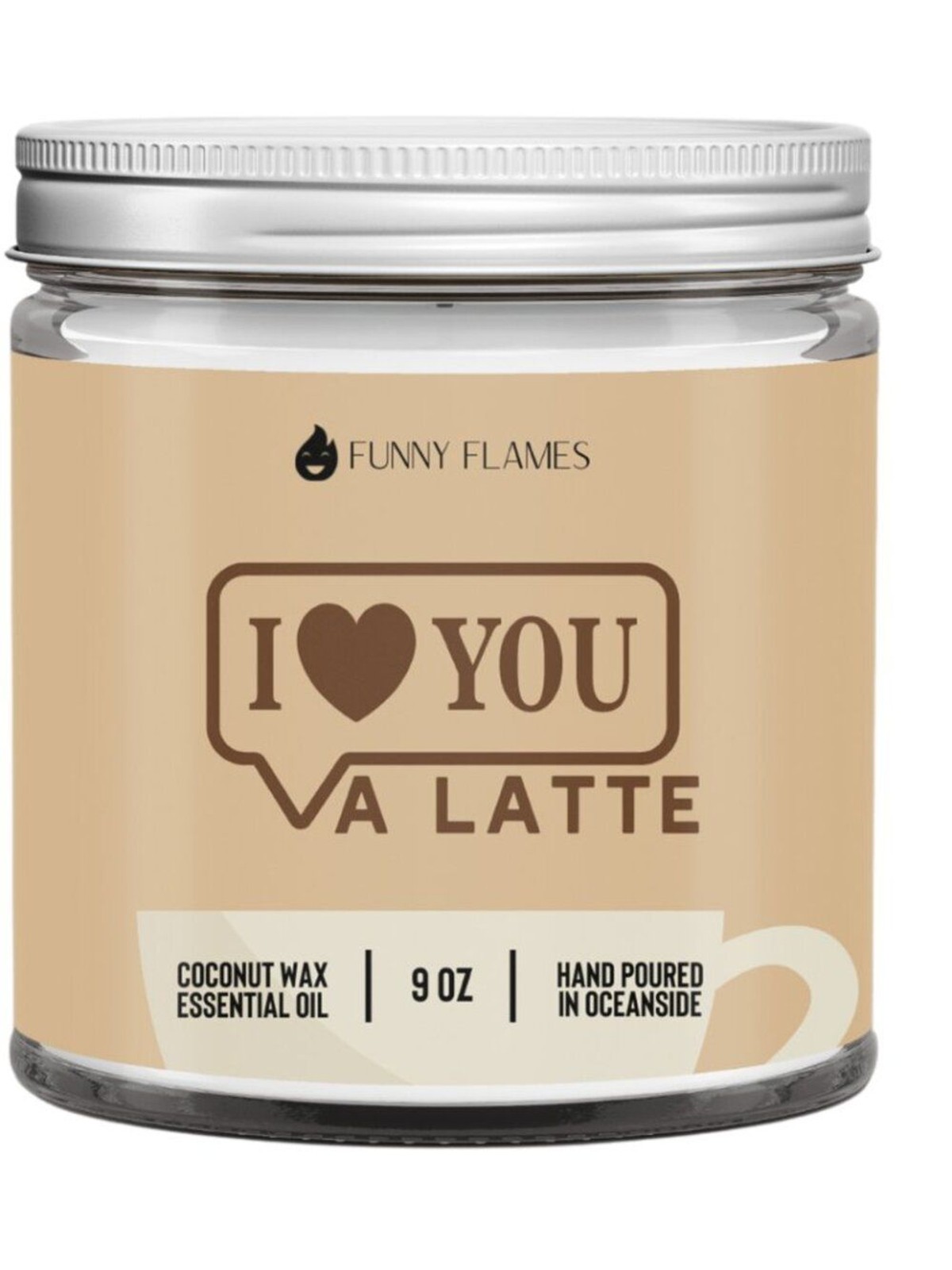 I Love You A Latte 9oz Candle Coffee Scented Gift Candle I Love You A Latte 9oz Candle Coffee Scented Gift Candle