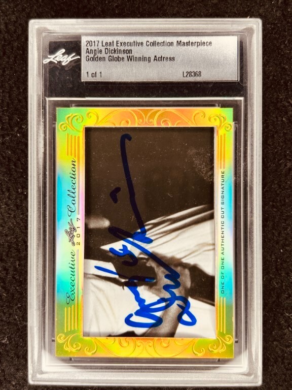 Angie Dickinson 2017 Leaf Cut Signature 1/1 signed card slabbed JSA Police Woman