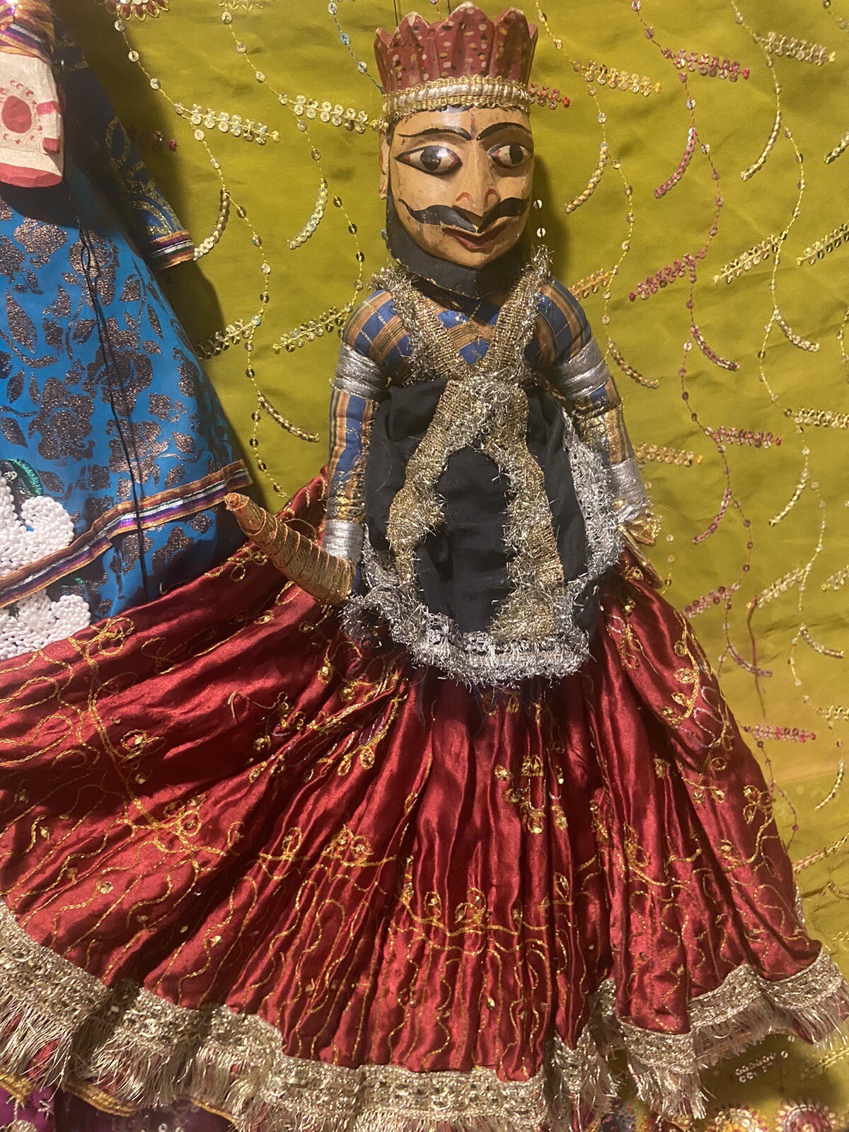 Indian Rajasthani Antique Kathputli Raja Puppet