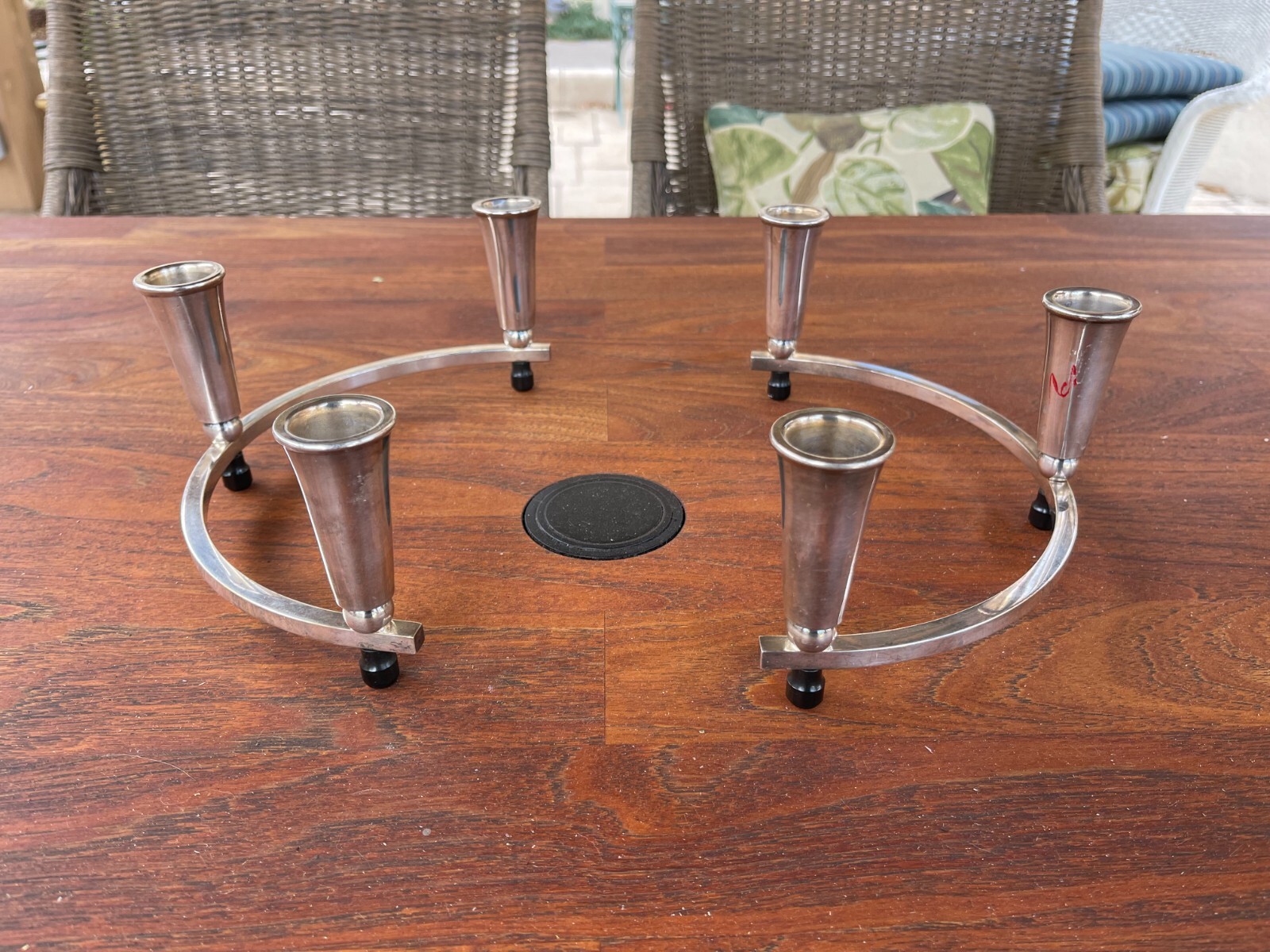 Mid Century Sheffield Silver Company Half Circle Candleabra - Pair