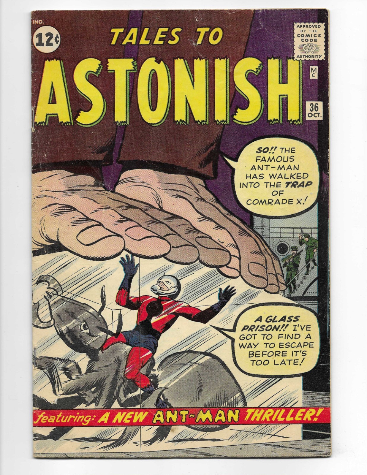 Tales To Astonish 36 1962 Marvel Comics VG+ 4.5 3rd App Ant-Man