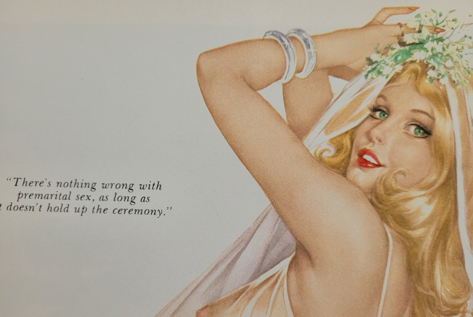 VINTAGE ALBERTO VARGAS ORIGINAL PINUP ART - NOTHING WRONG WITH PREMARITAL SEX