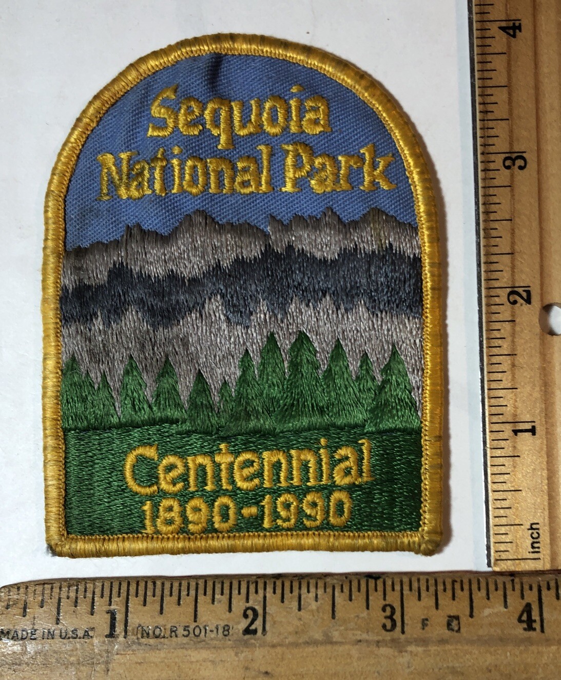 Vintage Sequoia National Park Centennial 1990 Patch Travel Souvenir California