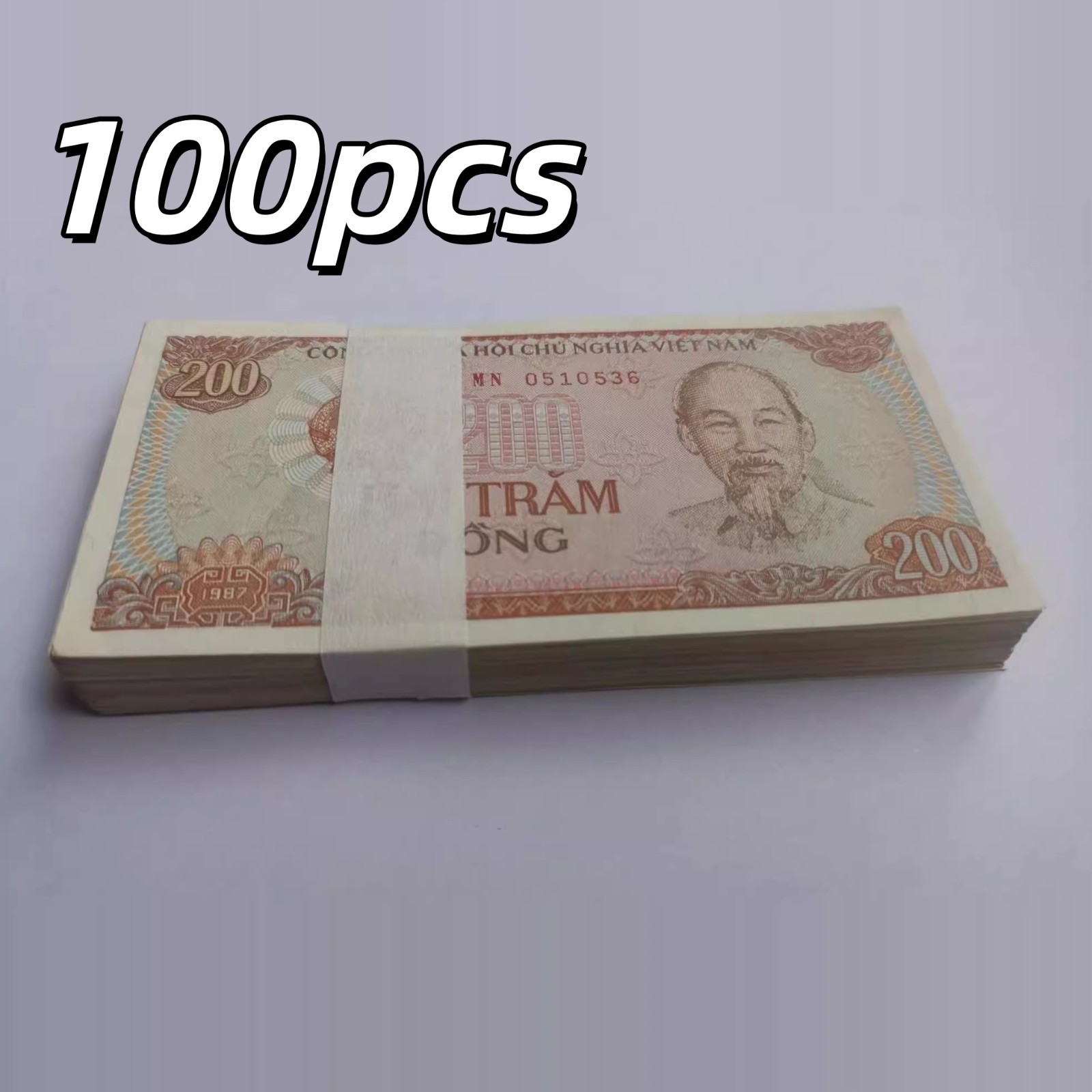 100Pcs Vietnam 200 Dong, Vietnamese VND Banknote, Random Year, UNC, Grade 8-9