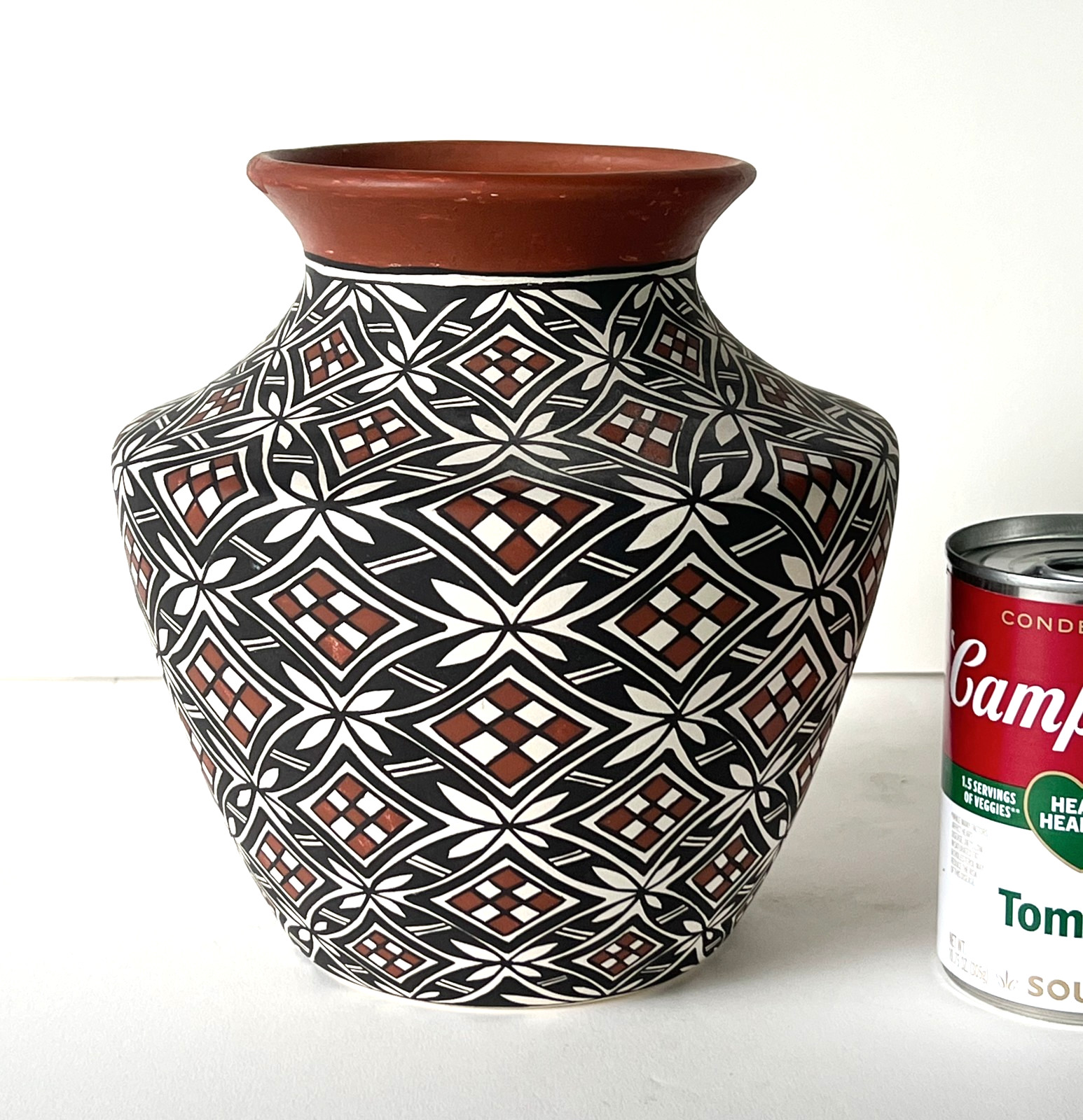 Large Acoma Pottery Pot Signed R. Torivio