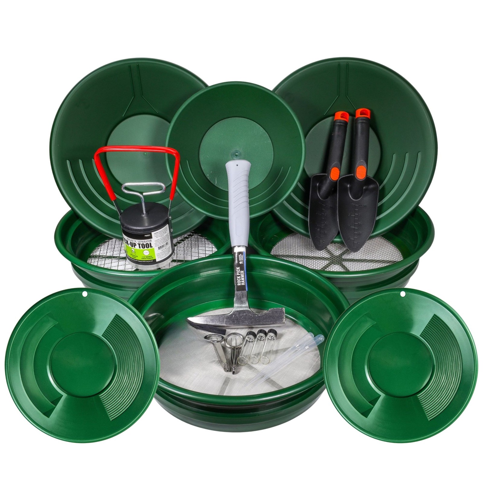ASR Outdoor 19pc Ultimate Gold Panning Prospecting Kit for Beginners and Kids