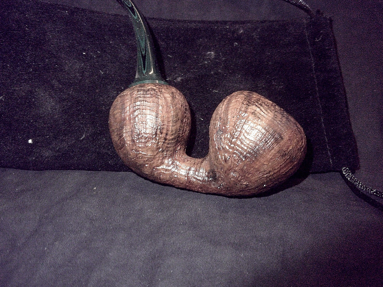 ✔️  NEW HS STUDIO FREEHAND BRIAR PIPE, RUSTICATED, CARBURETOR, UNIQUE & RARE