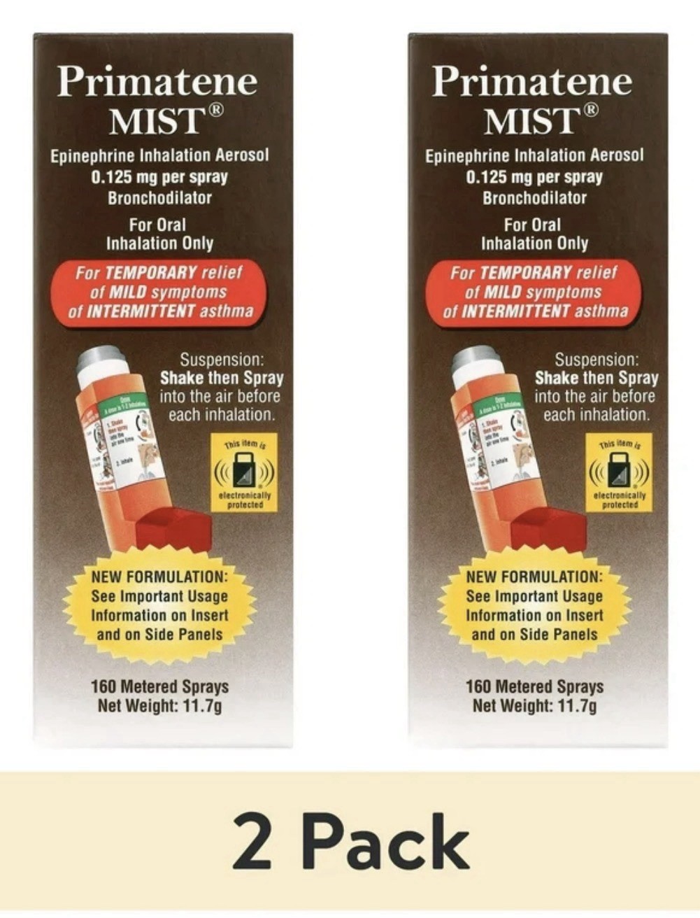 Primatene Mist Epinephrine Aerosol 2 Boxes NEW . Expires 12/2027 Or Better
