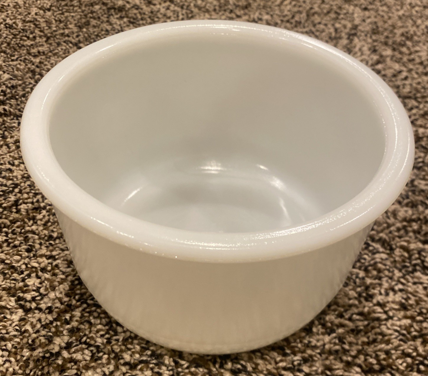 Vintage White Milk Glass Mixing Bowl 6.5 Vintage White Milk Glass Mixing Bowl 6.5
