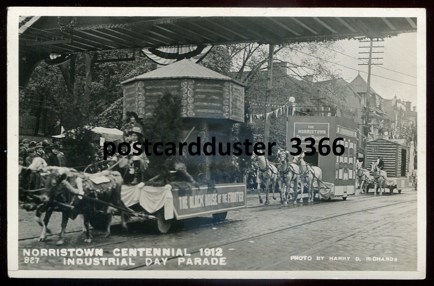 NORRISTOWN Penn 1912 Industrial Day Parade Floats Real Photo Postcard by Richard