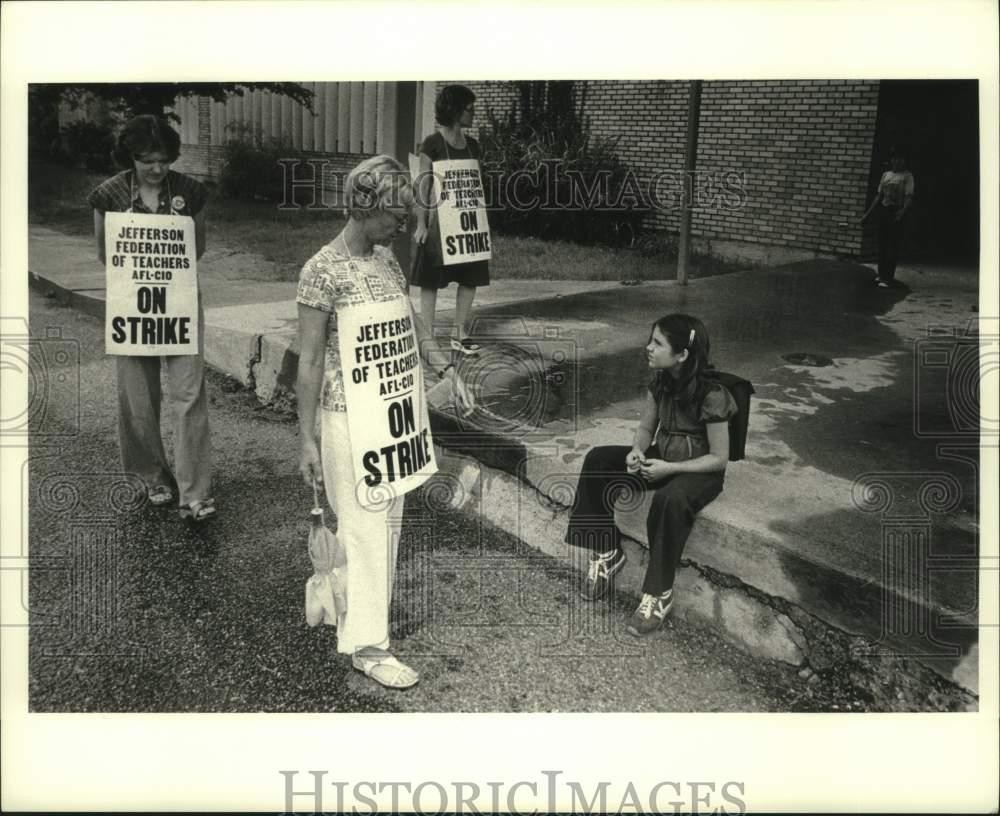 1979 Press Photo Teachers during Jefferson Parish School Board strike