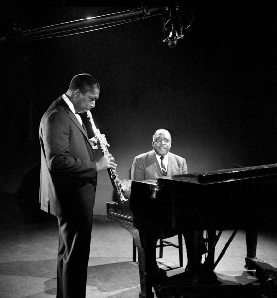 American Jazz 1963 jazz saxonphonist John Coltrane jazz TV Old Photo 1