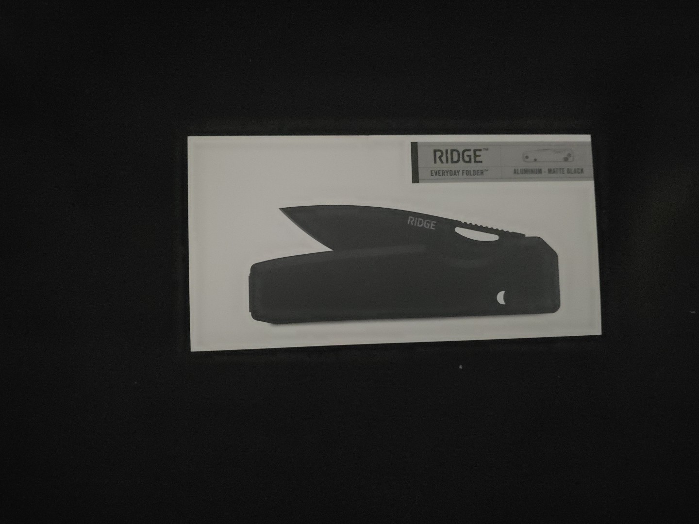 The Ridge Everyday Folder, Aluminum MATTE BLACK