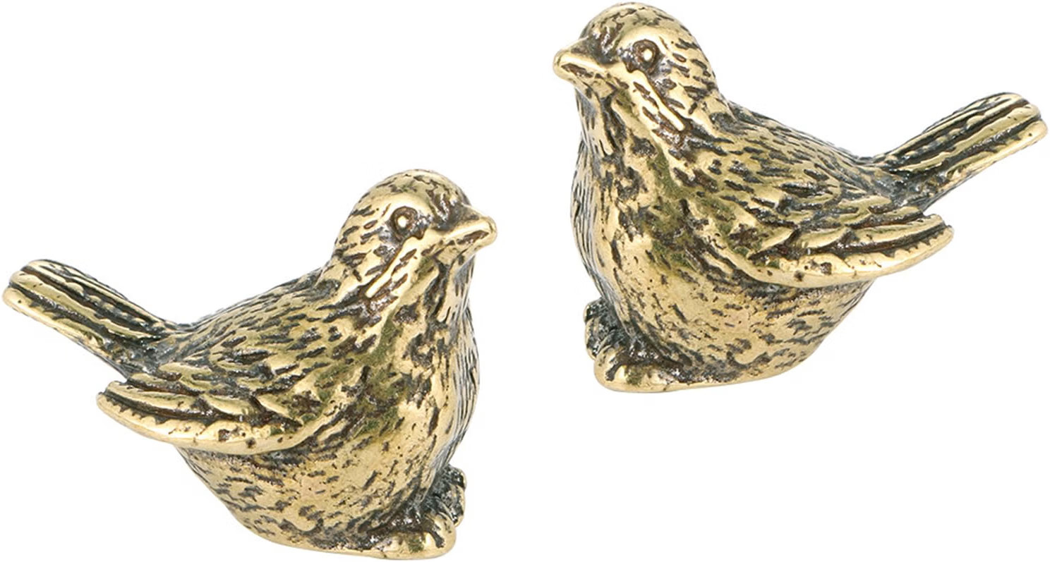 2pcs Retro Brass Sparrow Statue, Elegant Bird Figurines for Home and Office 2pcs Retro Brass Sparrow Statue, Elegant Bird Figurines for Home and Office
